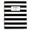 Cambridge(R) Black & White Striped Hardcover Notebook