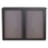 Quartet(R) Enclosed Indoor Fabric Bulletin Board with Hinged Doors