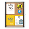Quartet(R) Enclosed Indoor Cork Bulletin Board with Swing Door