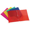 Oxford(TM) Translucent Twin-Pocket Folder with Prong Fasteners