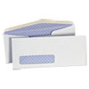 Business Envelope, Address Window, Security Tint, #10, Commercial Flap, Gummed Closure, 4.13 x 9.5, White, 500/Box