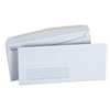 Business Envelope, Address Window, #10, Monarch Flap, Gummed Closure, 4.13 x 9.5, White, 500/Box
