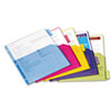 Poly 1-Pocket Index Dividers, Letter, Multicolor, 5-Tabs/Set, 4 Sets/Pack