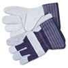 Split Leather Palm Gloves, Gray, Pair