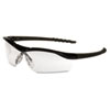 Dallas Wraparound Safety Glasses, Black Frame, Clear Lens