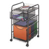 Safco(R) Onyx(TM) Mesh Mobile File with Two Supply Drawers