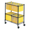 Safco(R) Two-Tier Rolling File Cart
