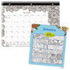 Blueline(R) Monthly Desk Pad Calendar with Coloring Pages