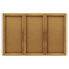 Quartet(R) Enclosed Indoor Cork Bulletin Board with Hinged Doors