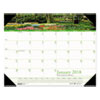 House of Doolittle(TM) Earthscapes(TM) 100% Recycled Gardens of the World Monthly Desk Pad Calendar