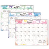 AT-A-GLANCE(R) Watercolors Recycled Monthly Wall Calendar