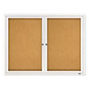 Quartet(R) Enclosed Indoor Cork Bulletin Board with Hinged Doors