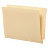 Deluxe Reinforced End Tab Folders, 9" High Front, Straight Tabs, Letter Size, 0.75" Expansion, Manila, 100/Box
