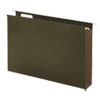 Box Bottom Hanging File Folders, 2" Capacity, Legal Size, 1/5-Cut Tabs, Standard Green, 25/Box