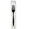 Individually Wrapped Forks, Plastic, Black, 1000/CT