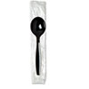 Individually Wrapped Spoons, Plastic, Black, 1000/CT