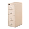 Four-Drawer Vertical File, 21-5/8 x 32-1/16, UL 350° for Fire, Legal, Parchment