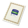 Parchment Paper Certificates, 8-1/2 x 11, Optima Gold Border, 25/Pack