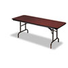 Premium Wood Laminate Folding Table, Rectangular, 60w x 30d x 29h, Mahogany