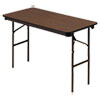 Economy Wood Laminate Folding Table, Rectangular, 48w x 24d x 29h, Walnut