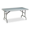 IndestrucTables Too 1200 Series Resin Folding Table, 60w x 30d x 29h, Charcoal