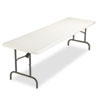 IndestrucTables Too 1200 Series Resin Folding Table, 96w x 30d x 29h, Platinum