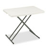 IndestrucTables Too 1200 Series Resin Personal Folding Table, 30 x 20, Platinum