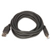 2.0 USB/Peripheral Cable, AM/BM, 10 ft, Black