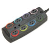 Kensington(R) SmartSockets(R) Color-Coded Eight-Outlet Adapter Model Surge Protector