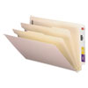 Six-Section Manila End Tab Classification Folders, 2 Dividers, Legal Size, Manila, 10/Box