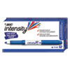 Intensity Low Odor Fine Point Dry Erase Marker, Fine Bullet Tip, Blue, Dozen