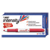 Intensity Low Odor Fine Point Dry Erase Marker, Fine Bullet Tip, Red, Dozen