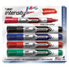 Intensity Advanced Dry Erase Marker, Tank-Style, Broad Chisel Tip, Assorted Colors, 4/Pack