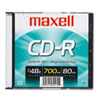 CD-R Disc, 700MB/80min, 48x, w/Slim Jewel Case, Silver