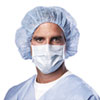 Standard Procedure Face Mask, Cellulose, Blue, 50/Box