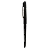 Porous Point Pen, Stick, Medium 0.7 mm, Black Ink, Black Barrel, Dozen