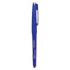 Porous Point Pen, Stick, Medium 0.7 mm, Blue Ink, Blue Barrel, Dozen