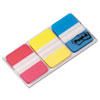 Tabs File Tabs, 1 x 1 1/2, Assorted Primary Colors, 66/Pack