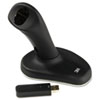 Ergonomic Wireless Optical Mouse, Three-Button, Small, Black
