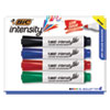 Intensity Bold Tank-Style Dry Erase Marker, Extra-Broad Bullet Tip, Assorted Colors, 4/Set