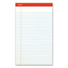 Perforated Ruled Writing Pads, Wide/Legal Rule, Red Headband, 50 White 8.5 x 14 Sheets, Dozen