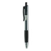 Comfort Grip Gel Pen, Retractable, Medium 0.7 mm, Black Ink, Smoke Barrel, Dozen