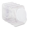 Interlocking Storage Container with Lid, Clear Plastic