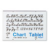Chart Tablets w/Cursive Cover, Ruled, 24 x 16, White, 30 Sheets
