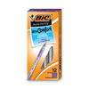Round Stic Grip Xtra Comfort Ballpoint Pen, Easy-Glide, Stick, Medium 1.2 mm, Purple Ink, Gray/Purple Barrel, Dozen