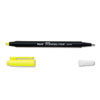 Markliter Black Ballpoint Pen & Fluorescent Yellow Chisel-Tip Highlighter, Dozen