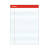 Perforated Ruled Writing Pads, Wide/Legal Rule, Red Headband, 50 White 8.5 x 11.75 Sheets, Dozen