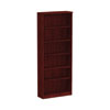 Alera Valencia Series Bookcase, Six-Shelf, 31 3/4w x 14d x 80 1/4h, Mahogany