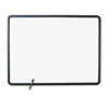 Contour Dry-Erase Board, Melamine, 48 x 36, White Surface, Black Frame
