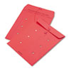Colored Paper String & Button Interoffice Envelope, 10 x 13, Red, 100/Box